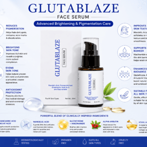 GLUTABLAZE Face Serum | Brightening & Pigmentation Serum with Tranexamic Acid, Kojic Acid & Glutathione