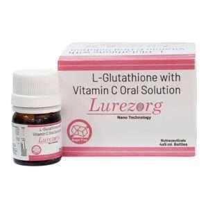 Lurezorg L-Glutathione with Vitamin C Oral Shots pack of 4 (4x5 ml Bottles) for Skin Brightening